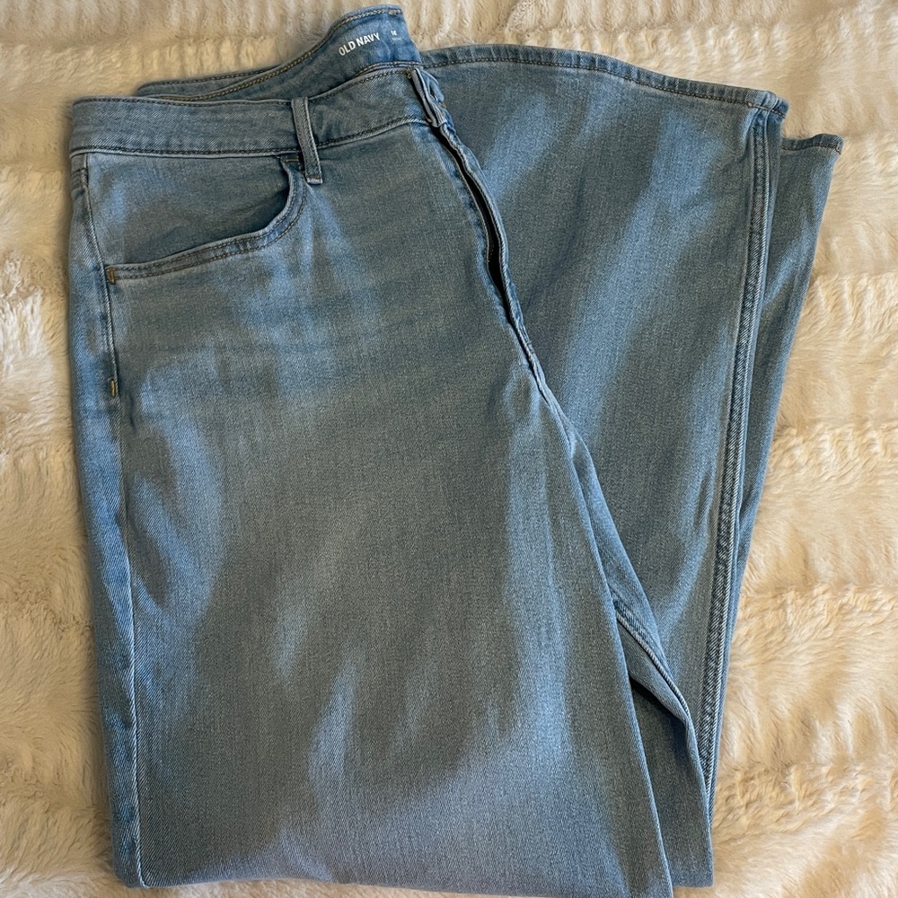 Old Navy High Rise Wow Wide Leg Size 16 Light Wash No Stains or Flaws - Picture 4 of 6
